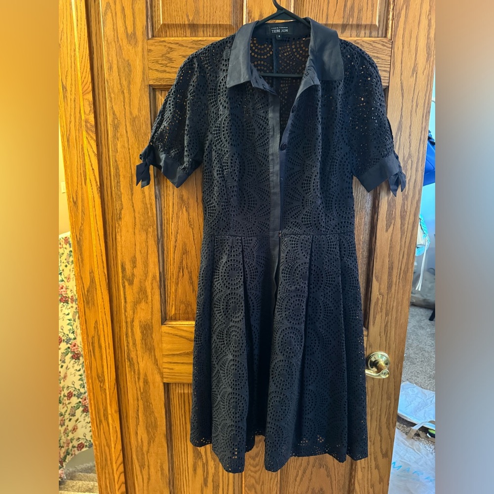 Teri Jon by Rickie Freeman Navy Dress